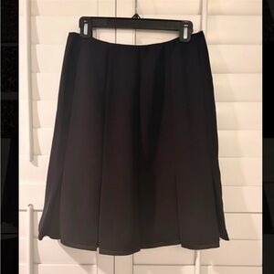 Calvin Klein Black A-Line Pleated Hem Skirt Sz6P Y2K Coquette